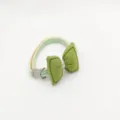 Green bow tie pet collar detail shot, adorable plaid cat necklace with buckle and D-ring. - 1.0 (19-32cm) / Green