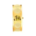 Reloj pulsera dorado para mujer, elegante reloj de cuarzo geométrico con correa de metal fina. - Caja Dorada Esfera Dorada