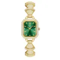 Yalalusi montre femme or cadran carré vert strass cristal élégante quartz luxe - Boîtier Or Cadran Vert