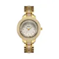 Lujo oro estrás reloj mujer elegante cuarzo reloj pulsera brillante cristal esfera correa - Caja Dorada Esfera Dorada