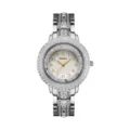 Yalalusi reloj mujer lujo diamantes de imitacion cuarzo plata acero inoxidable chic - Caja Plateada Esfera Blanca