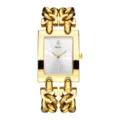 Reloj de cuarzo cuadrado dorado para mujer Yalalusi con correa de cadena SKU - Esfera Blanca Mujer / Caja dorada y esfera blanca (mujer)