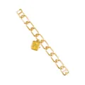 Yalalusi reloj colgante rectangular dorado lujo cadena hueca pulsera mujer cuarzo reloj - Caja Dorada Esfera Dorada