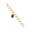 Yalalusi reloj mujer cuadrado cadena hueca pulsera colgante diseñador lujo oro elegante - Caja Dorada Esfera Negra