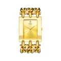 Yalalusi Damen Quarzuhr goldenes Zifferblatt massive Kette Mode Armbanduhr elegant - Goldgehäuse & goldfarbenes Zifferblatt (Herren)