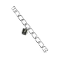 Yalalusi reloj mujer cuadrado cadena metal hueca pulsera colgante elegante moda chic - Caja Plateada Esfera Negra