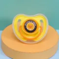 Yellow silicone pet baby pacifier soothing teething toy with cute duck design variant. - Yellow