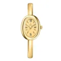 Yalalusi reloj de pulsera ovalado de oro de lujo para mujer, reloj de cuarzo vintage minimalista. - Esfera Dorada (Dorado)