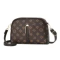 Classic Monogram Women Crossbody Bag Retro PU Leather Mini Shoulder Handbag Style - Monogram Print
