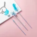 Blue feather cat teaser toy variant with bell and plush balls, interactive pet supply. - Sky Blue 3-Piece Set