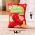 Jouet à mâcher pour chien en peluche forme chips de pomme de terre, sac rouge, 17x14cm. - Rectangulaire / Taille unique / Rouge