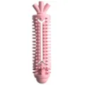 Pink dog chew toy, pet molar stick, rubber teeth cleaning toy for puppy teeth grinding. - Sakura Pink