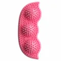 Pink TPR pet pea chew toy, durable spike molar cleaning interactive puppy toy for dogs. - Rose Red