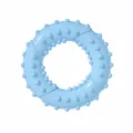 Blue double ring dog teething toy, durable pet chew toy with massage points for puppy. - Single / Gentleman Blue
