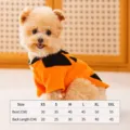 Cute pumpkin pet dog clothes variant, orange fleece costume, perfect size options for small dogs. - XS