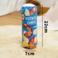 Joli jouet en peluche pour chien en forme de chips avec sifflet, idéal pour l'entraînement interactif. - Forme Cylindrique / Taille unique / Bleu
