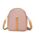 Small vertical crossbody phone bag for women, stylish pu leather shoulder bag in mauve pink. - Antler Purple