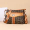 Fashion multi-pocket shoulder bag for women, large capacity crossbody bag for daily use. - Large Abstract Print