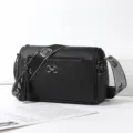 Women black barrel shoulder bag large capacity casual commute messenger bag stylish daily purse - Metal Front Buckle Style / Black