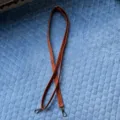 Vervangende tasband schouderriem verstelbaar PU leer bruin patroon met mooie metalen haken - 1.5cm Breedte (33 Serie) / Bruin