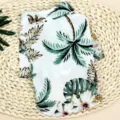 Summer Hawaiian tropical floral print pet dog shirt breathable short sleeve shirt apparel - XS / White