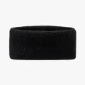 Fascia per capelli sportiva in maglia nera inverno caldo fascia elastica yoga tinta unita - Nero
