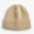 Einfarbige Mütze Strickmütze für Damen und Herren, warme Winter Freizeit Wollmütze. - Beige