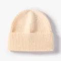 Berretto in maglia tinta unita classico cappello invernale caldo casual per uso quotidiano. - Taglia unica / 20B122 bianco latte