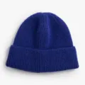Einfarbige blaue Winter Strickmütze, warme lässige Umschlagmütze für Damen und Herren - Himmelblau