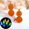 Luminous small gourd stress relief toy, bright night glowing hand play toy home ornament. - Orange
