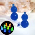 Blue luminous small gourd stress relief toy, unique hand play fidget charm SKU display. - Dark Blue