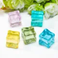 Cubos de hielo falsos de colores con purpurina acrílica para accesorios de fotografía - Color Mezclado Luminoso Destello Fino