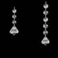 Acrylic crystal octagonal bead string with large diamond pendant for lighting decor. - Large Diamond Pendant / 5 Octagonal Beads