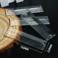 Διαφανές γυάλινο κρυστάλλινο πρίσμα κρεμαστό για πολυέλαιο κουρτίνα χαντρών 76x22mm - Μακριά Τριγωνική Ράβδος 7.6cm / Πακέτο 10 Τεμαχίων / Διαφανές