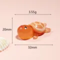Mini hars schildpad beeldje, schattig amberkleurig dier ornament voor DIY micro landschap. - Bruine lichtgevende schildpad