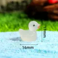 Mini Lichtgevende Hars Eend Figuur Micro Landschap Miniatuur Speelgoed 17x16mm Decor - Witte vrouwelijke eend