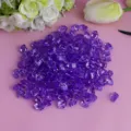 Purple acrylic crushed ice stones for fish tank landscaping, DIY crafts, and home decor. - Purple