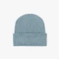 Light blue ribbed knit beanie, cozy winter warm slouchy cap, stylish casual everyday hat variant. - 009 Blue-Grey Interior
