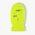 Neon Yellow 3-Hole Knitted Balaclava Outdoor Cycling Skiing Face Mask Windproof - Neon Yellow