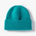 Berretto in maglia a costole turchese cappello caldo invernale da uomo e donna - Taglia unica / 20B122 Blu lago scuro
