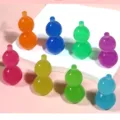 Luminous small gourd decompression toy cute colorful hand play piece stress relief gadget creative decor - 8-Piece Set