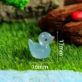 Mini lichtgevende hars eend figuur microlandschap DIY decoratief ornament schattig - Felblauwe mannelijke eend