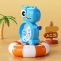 Blue cartoon dinosaur water gun toy for kids summer beach outdoor water fighting play. - Blue AQ Dinosaur / Blue