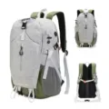 Großer 40L Wanderrucksack multifunktionaler Outdoor Sport Leichtgewicht Tagesrucksack Reisen - Standardversion (Mit Regenschutz) / Grau