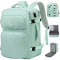 Details zum mintgrünen Reiserucksack, Multifunktionstaschen, USB-Anschluss und Erweiterung. - Hellgrün Stil (Mit Beutel)