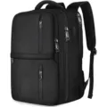 Robust schwarzer Reise Laptop Rucksack 17 Zoll Business Handgepäck wasserdicht multifunktional - Schwarz
