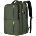 Reise Laptop Rucksack 17 Zoll Business Tagesrucksack fuer Herren Damen mit USB Ladeanschluss - Armeegrün