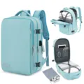 Hellblauer Reise-Rucksack mit mehreren Fächern, großem Laptop-Fach und praktischem Schuhbeutel. - Upgrade-Version + Schuhbeutel / Hellblau