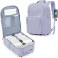 Große Reise-Rucksack für Damen, multifunktionaler Laptop-Schulrucksack mit USB-Anschluss. - Hellviolett