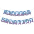 Blaue Schneeflocken Geburtstag Party Banner gefrorenes Thema Hängende Dekoration Set - 1 Banner 15er Pack